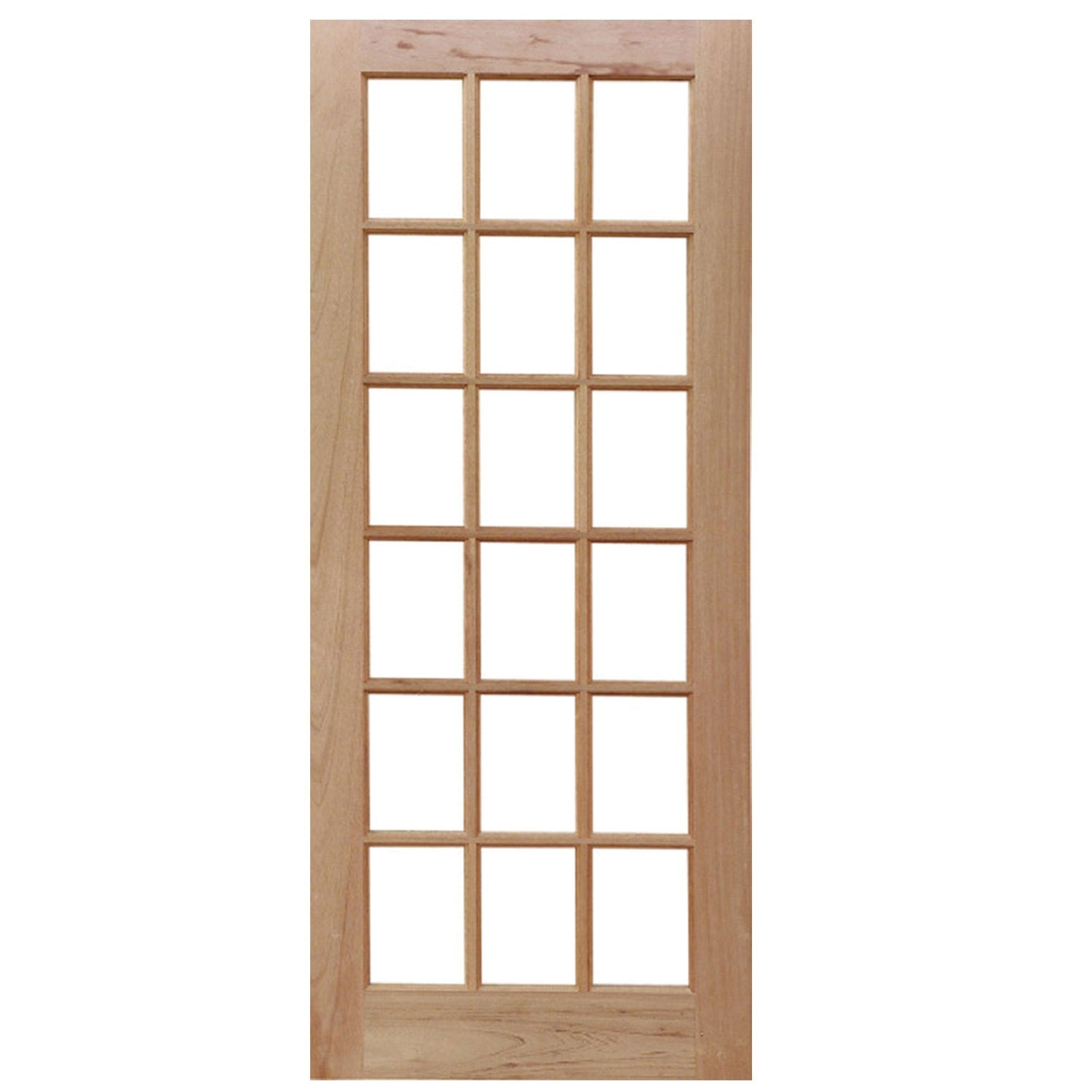 18 Pane Cottage Pane Glass Door – Meranti