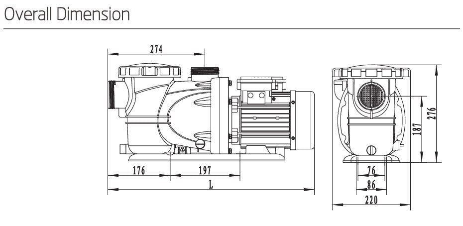 KAUFMANN 1200W SWIMMING POOL PUMP