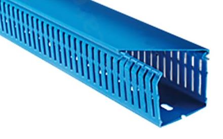 Blue Slotted Trunking 25Wx40H 2M Narrow