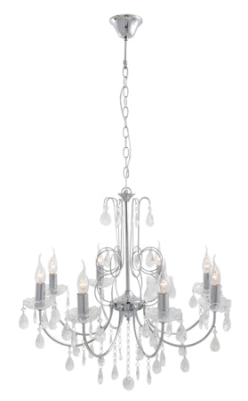 8Lt Chandelier 670Mm Chrome