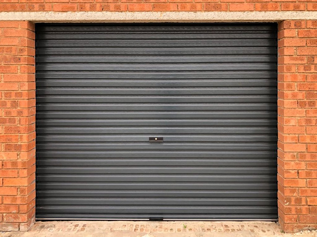 Roll Up Single Garage Door Steel 2550 X 2700 STEP Building Supplies   MDCH245WGEDarkGrey 800x1026 Crop Center@2x 