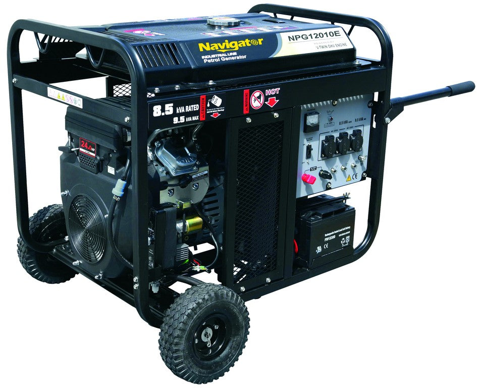 Gen 13kva 1ph 25l Air Cool Petrol Elec Start C/w Wheels