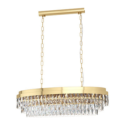 Valparaiso 10Lt Pendant 905Mm Gold/Crystal