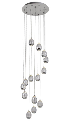 Dew Drop 14Lt Pendant 500Mm Chrome