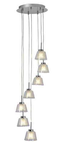 Monarch 7Lt Pendant 410Mm Chrome