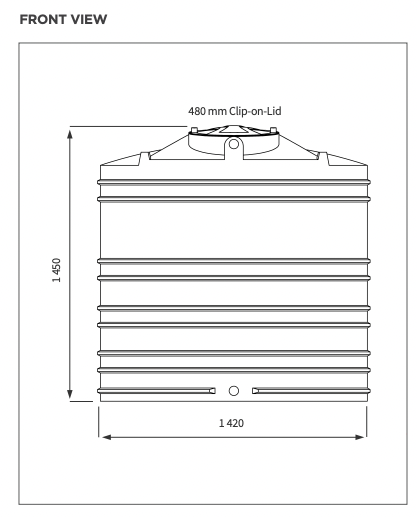 Bình chứa nước thẳng đứng tiêu chuẩn JoJo 2000LBình chứa nước thẳng đứng tiêu chuẩn JoJo 2000L  