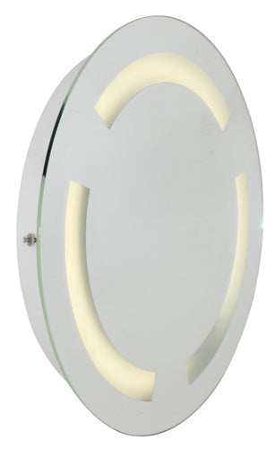 Bathroom Round Mirror W/Light White